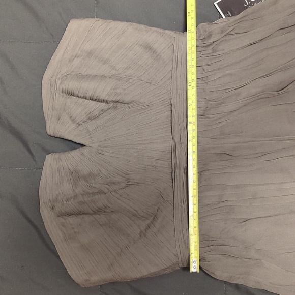 J.Crew Nadia Silk Chiffon Strapless Dress in Dark Gray - Picture 13 of 14